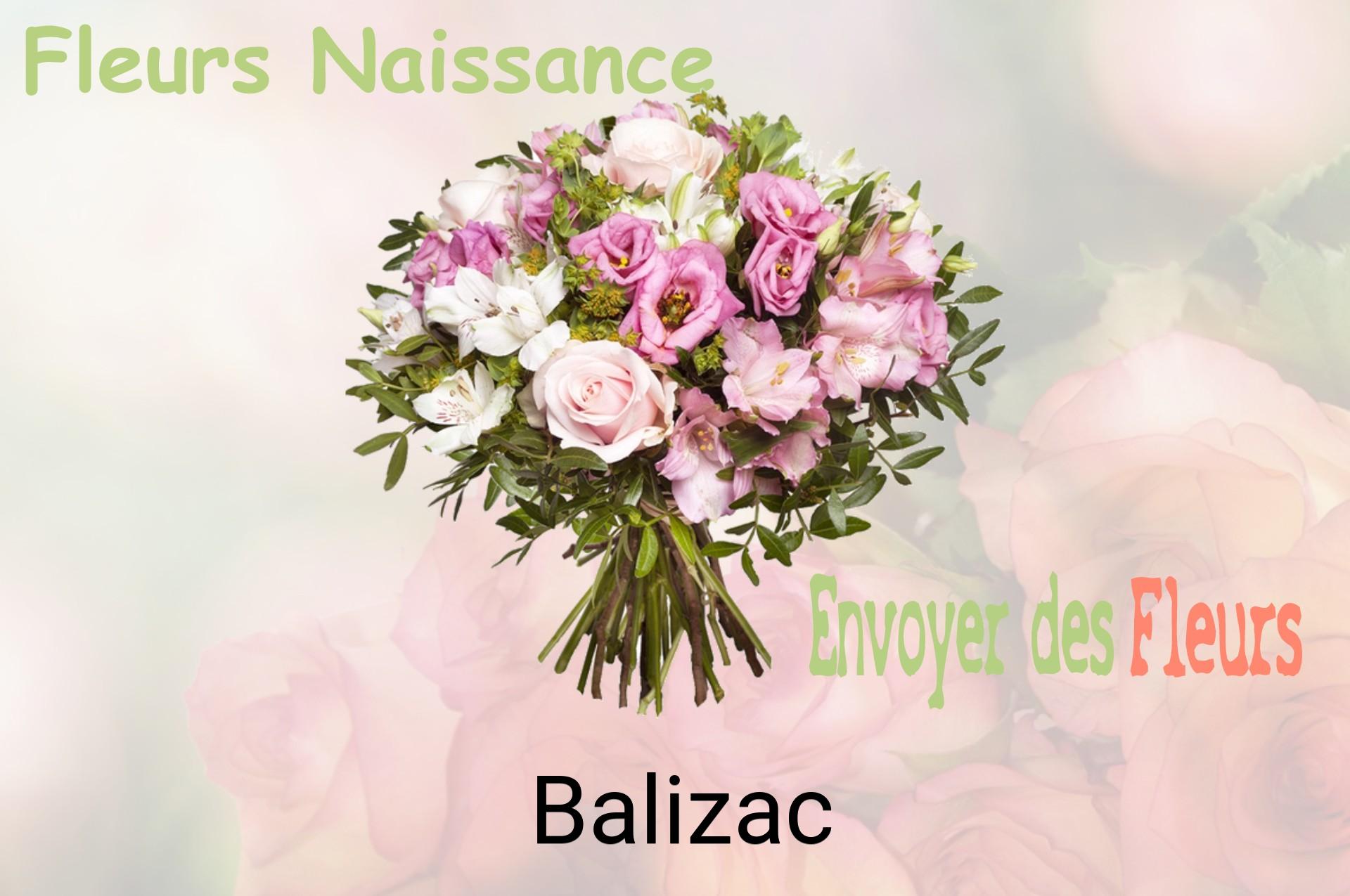 Bouquet de fleurs de naissance livré à Balizac