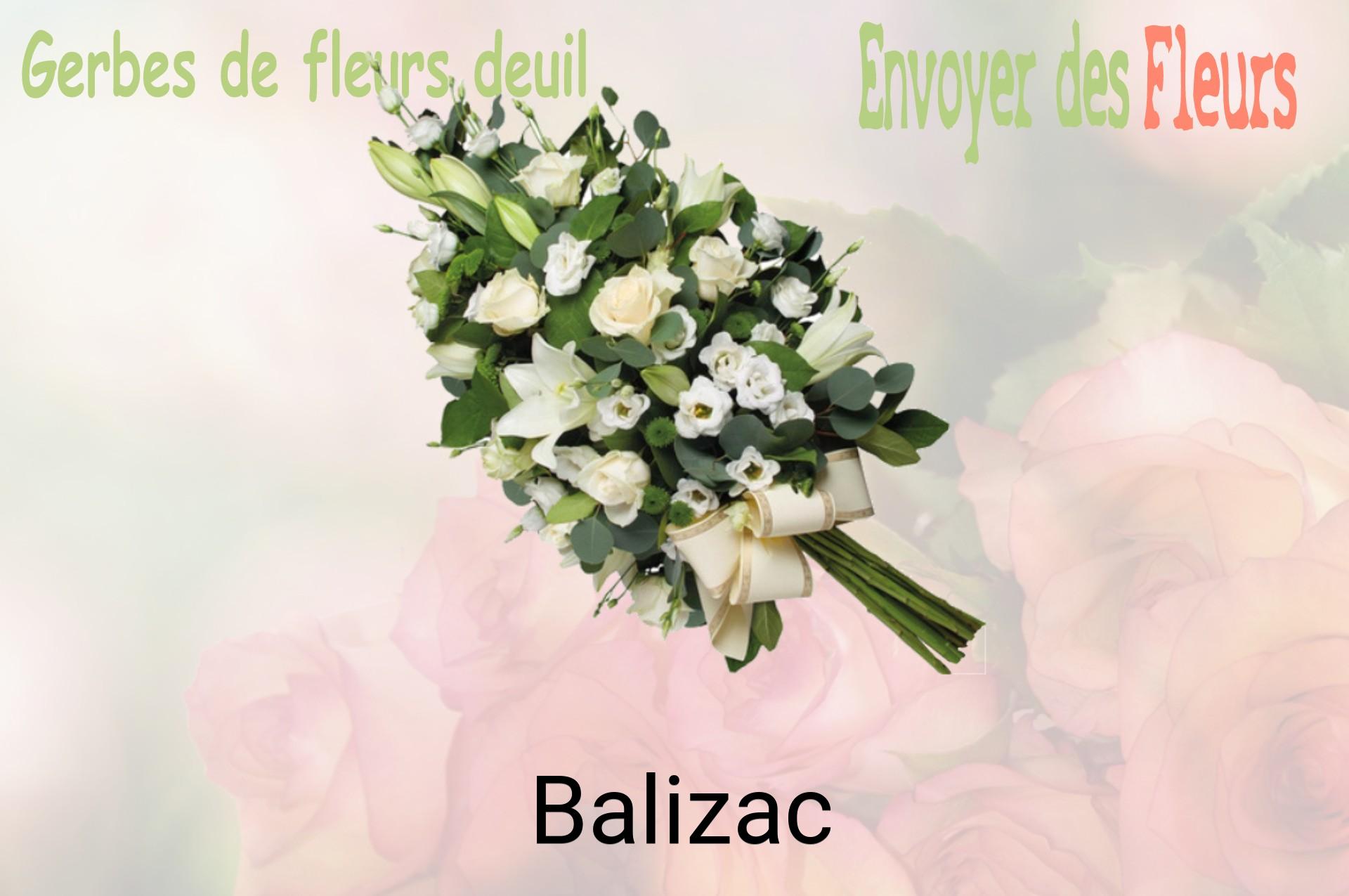 Gerbe de fleurs de deuil livrée à Balizac